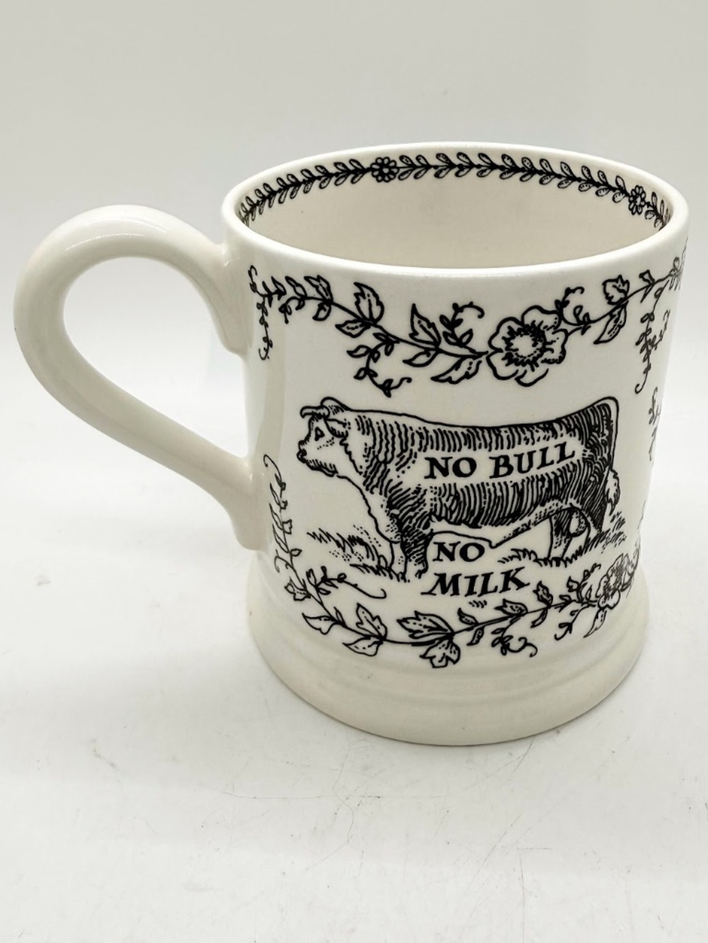 Rare Emma Bridgewater Dairy Fresh Milk Happy Cows No Bull Mug 12oz England